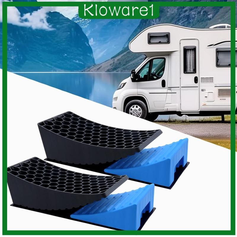 [Kloware1] 2 Pieces RV Leveling Blocks Ramp Kit Sturdy Heavy Duty ...