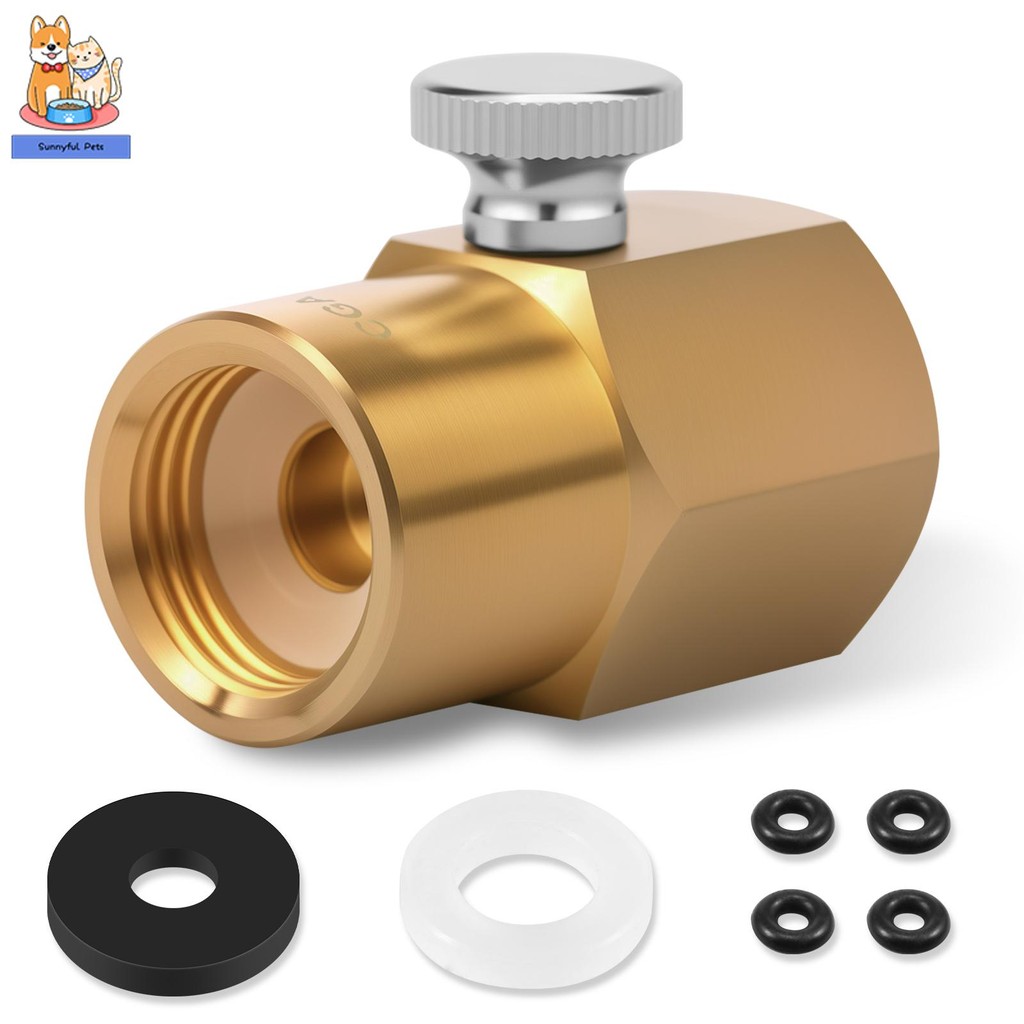 CO2 Refill Adapter Brass CO2 Adapter Refills Connector Rustproof CGA320 ...