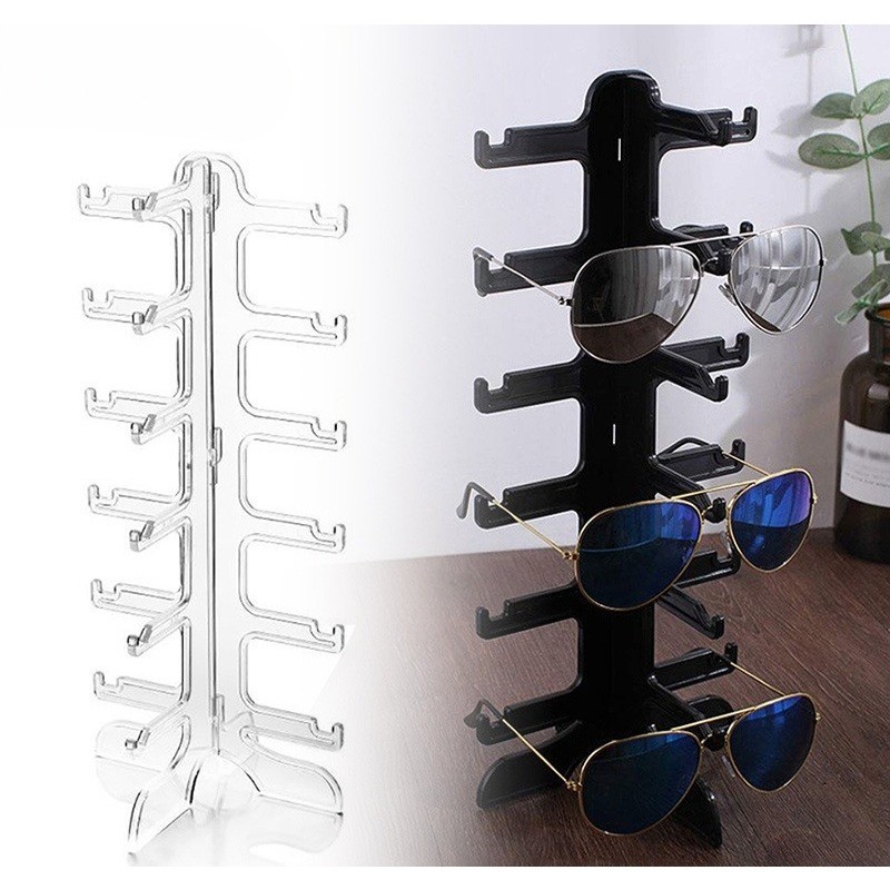 6 Rows Sunglasses Stand Rack Glasses Rack Sunglasses Display Rack Shelf ...