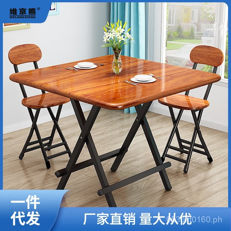 Simple Folding Dining Table for Stalls, Rental Homes, Small Apartments ...