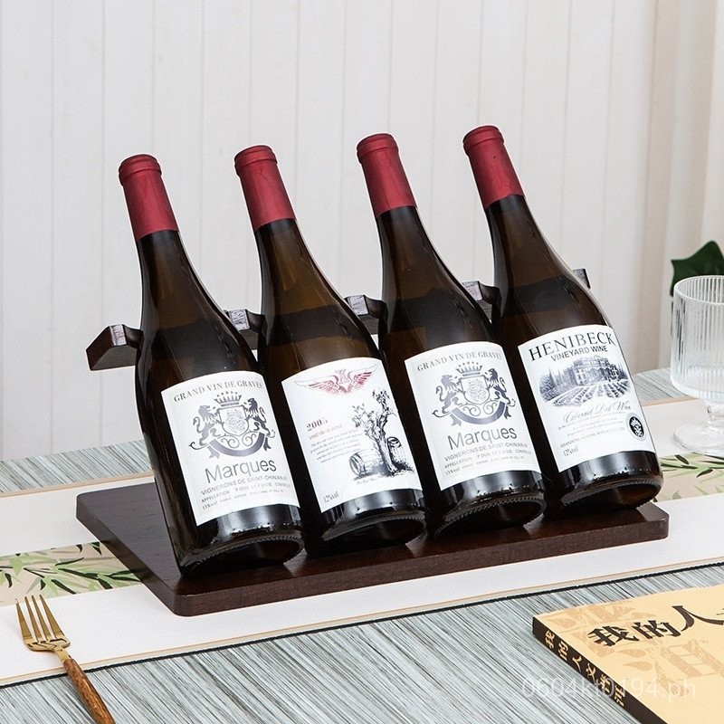 New Solid Wood Wine Rack Wine Cabinet Simple Wine Display Rack Rubber ...
