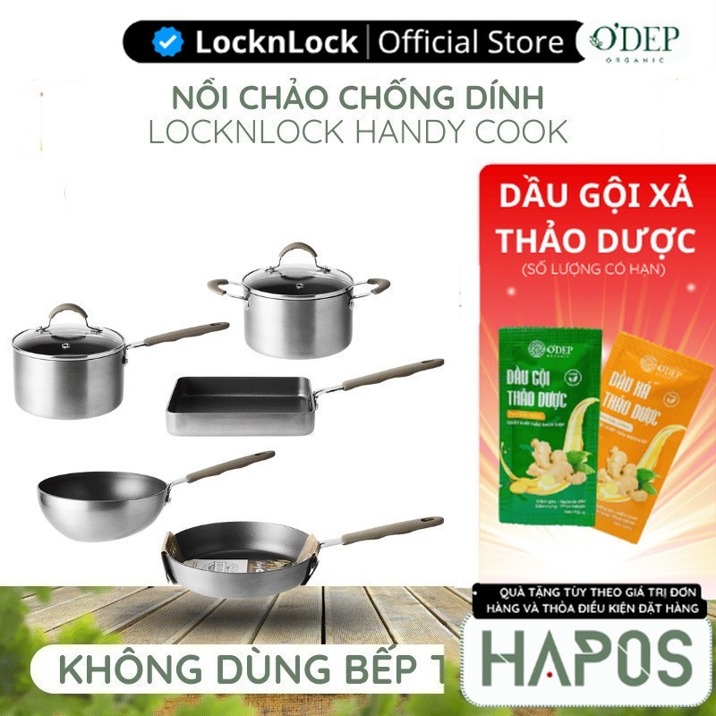 Handycook mini LocknLock aluminum pots and pans do not use on induction ...