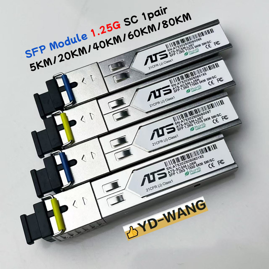SFP module, compatible with bidi rectional 1.25G 1310/1550 5km single ...