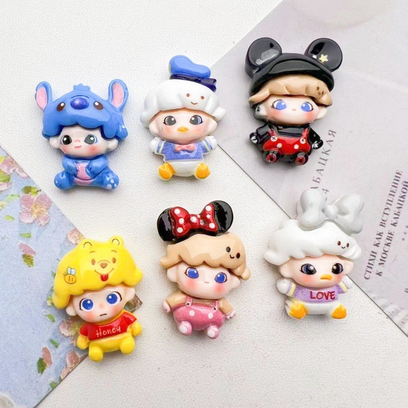 10PCS Cute Dimoo Animals Bear Mouse Stitch Resin Charms(5-1) | Shopee ...