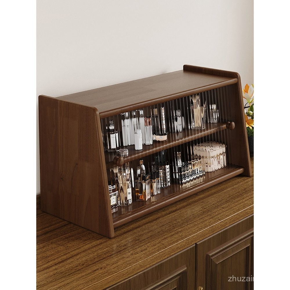 Solid Wood Desktop High-Grade Cosmetics Storage Box Dressing Table ...