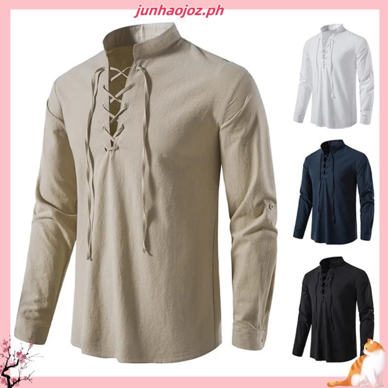 Camicia Scozzese Jacobite In Pelle Stile Ghillie, Con Lacci, Taglie S - Foto 7