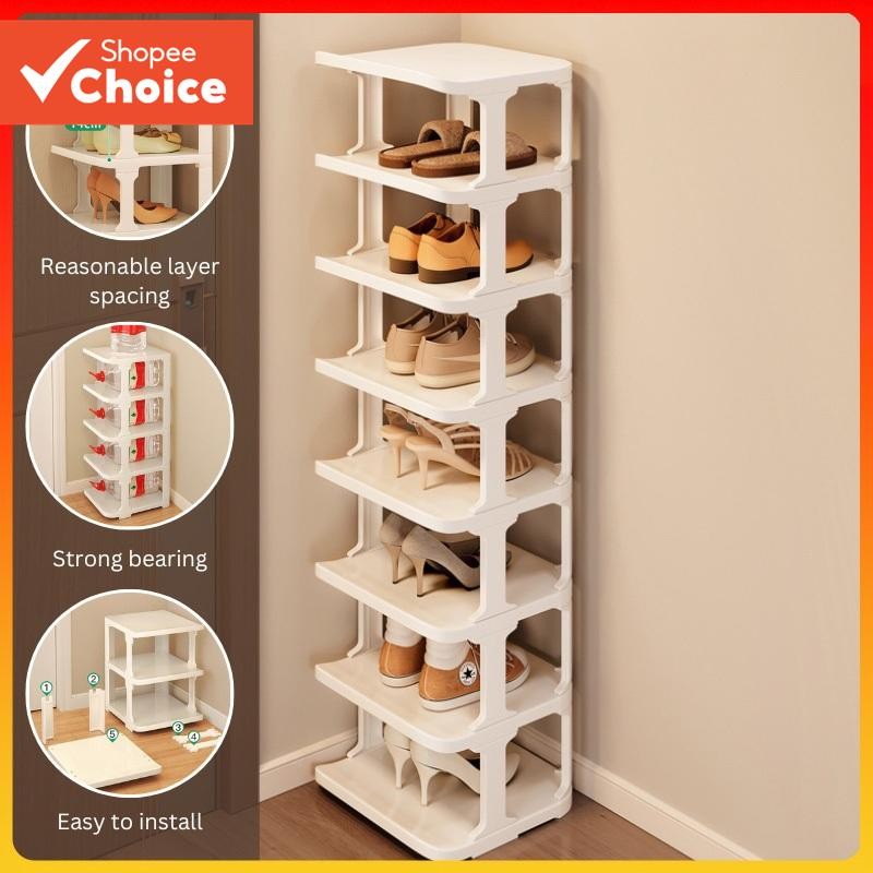 5/8/10 Tier Plastic Shoe Organizer Stackable Shoe Storage Rack ...