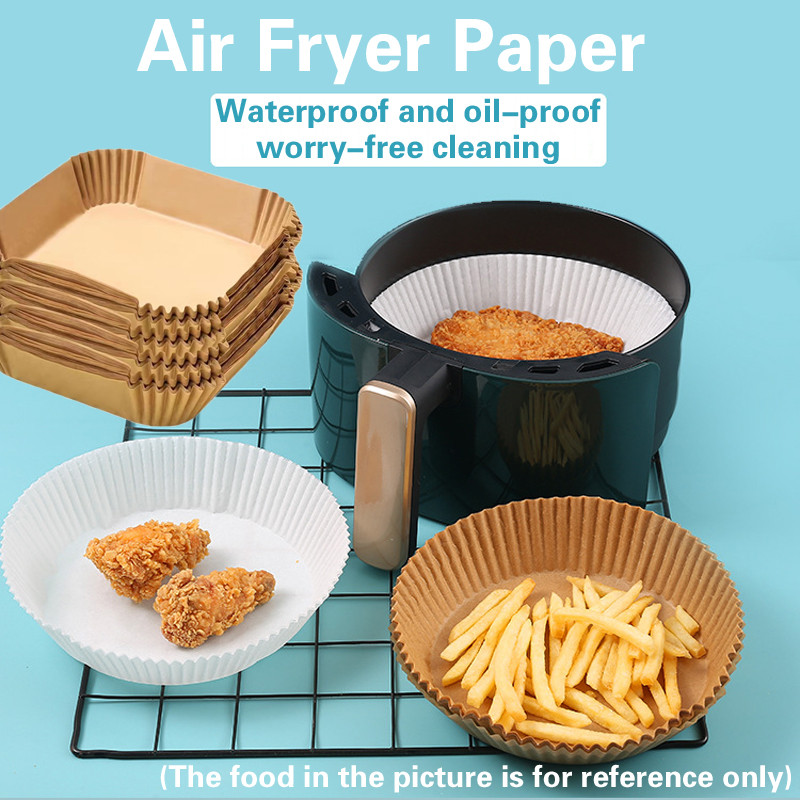 [Qianbaidu] Air Fryer Paper Liner - Food-Grade Parchment Paper,Disposable Oil-Proof Baking/Oven Tray