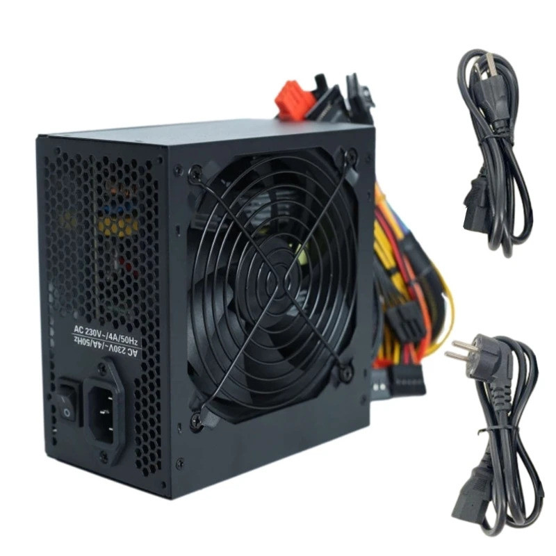 ATX PC Power Supply Rated-500W Game Computer Server PSU 24Pin Power ...