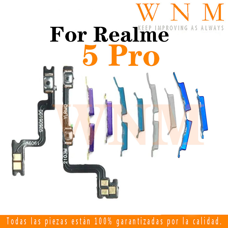 For Realme 5 Pro Power button flex on / off Switch Button Side Key ...