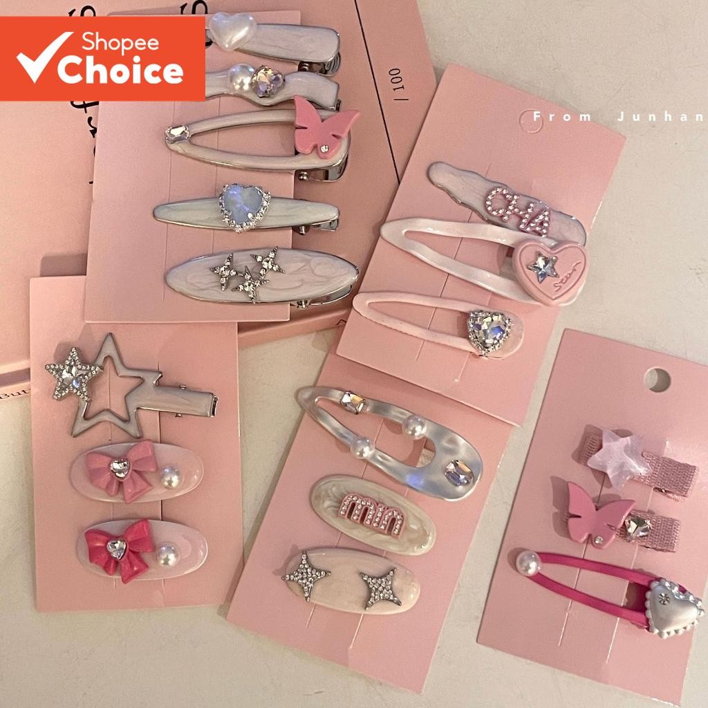 Mulity Glitter-Trimmed Duckbill Side Clips: Secure-Grip Bangs ...