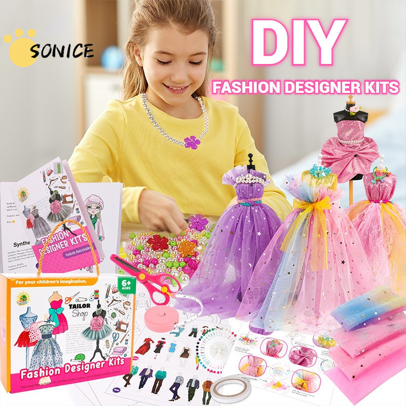 378 PCS Fashion Designer Kit DIY Sewing Kit DIY Arts and Crafts Kit for ...