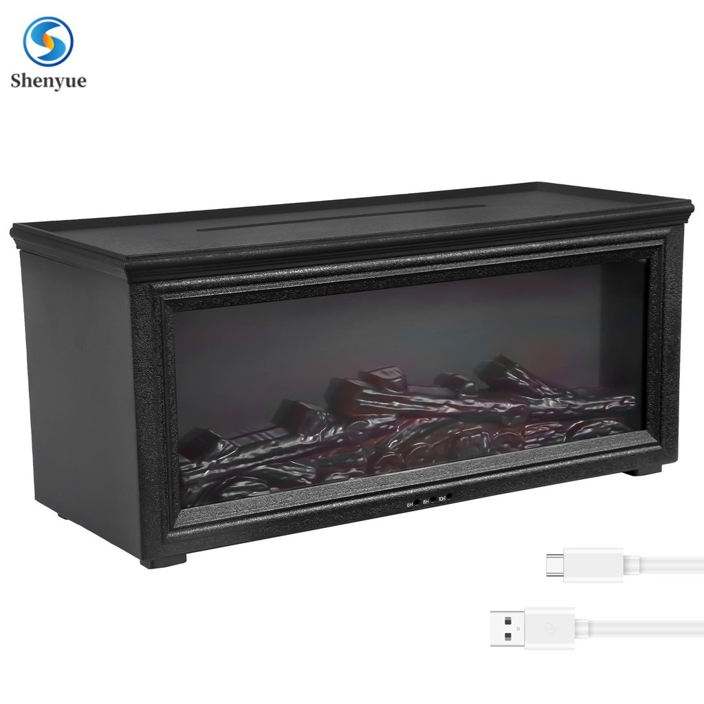 280ML ABS Plastic Realistic Flame Style Diffuser Simulation Fireplace ...