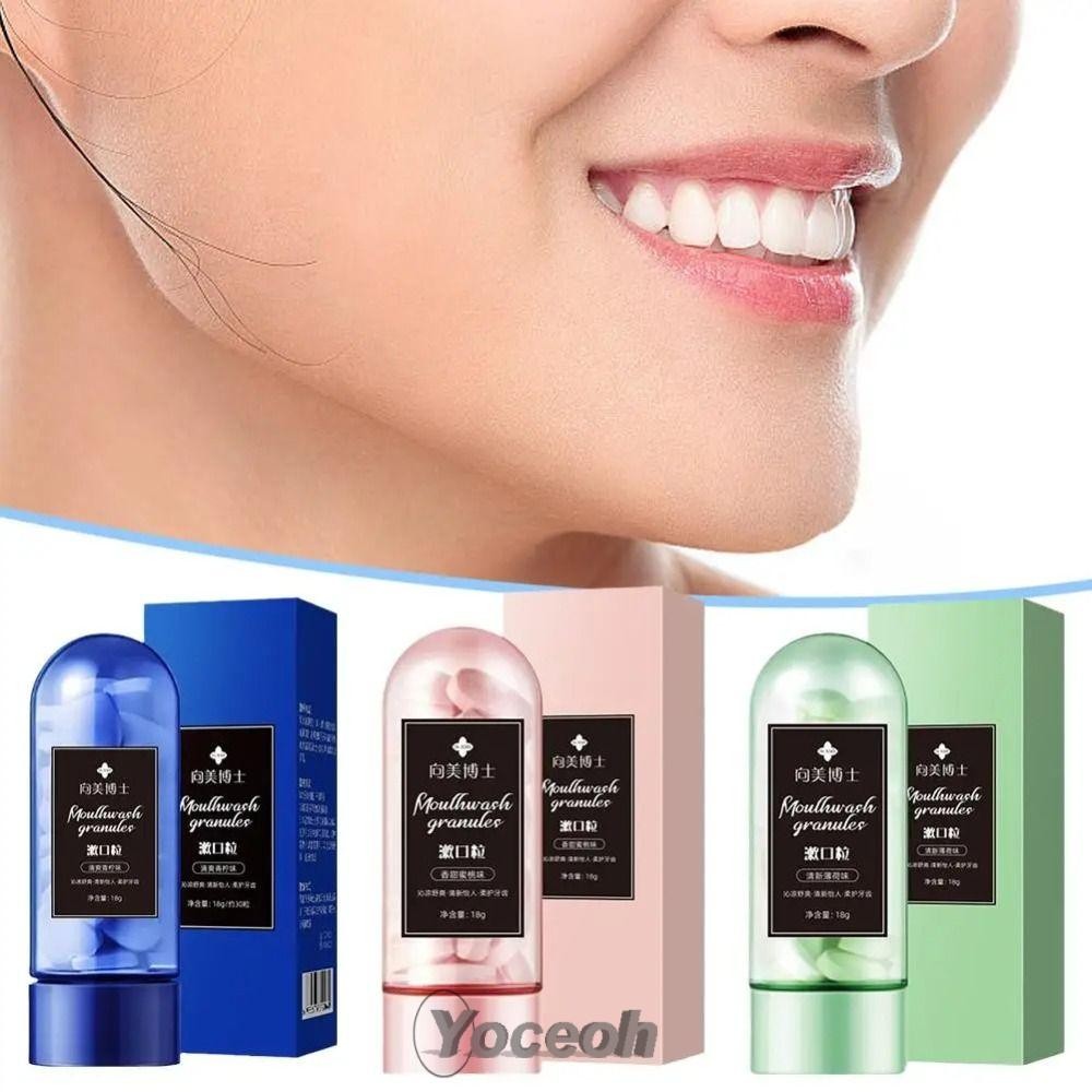 YOCEOH Peach Gargle Granules, Clean Teeth Fresh Breath Probiotic Solid ...