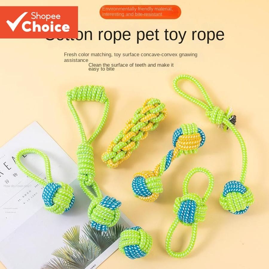 Pet Supplies Dog Cotton Rope Toy Molar Teeth Cleaning Dog Bite Rope ...