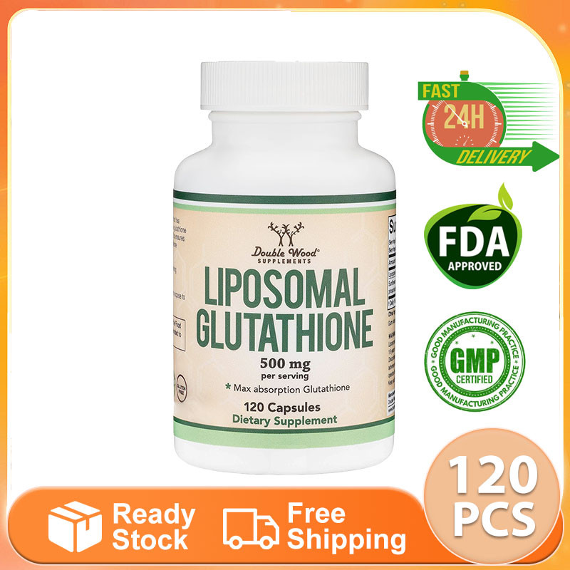 glutathione oral benefits Double Wood High-Absorption Liposomal Glutathione Boost Cellular Energy  Support Skin Elasticity