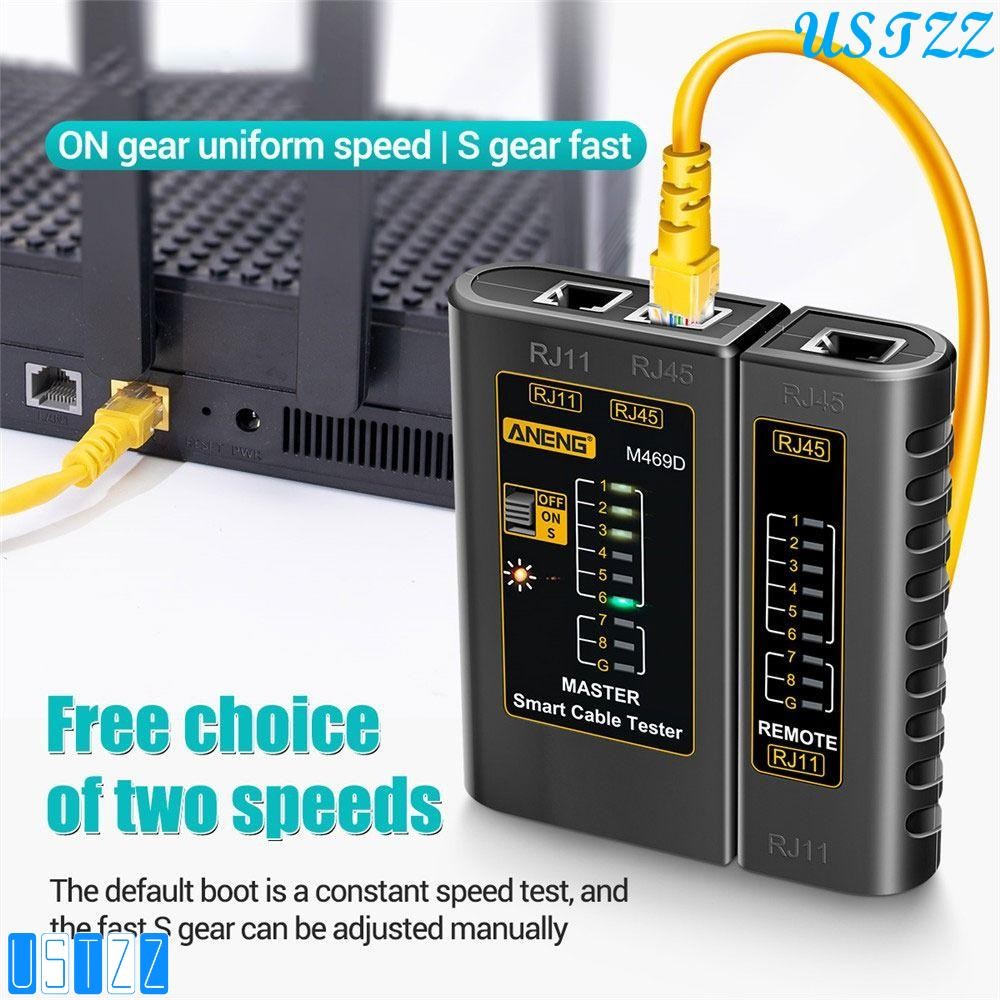 USTZZ Network Cable Tester, M469D RJ45 RJ11 Networking Analyzer, Multi ...