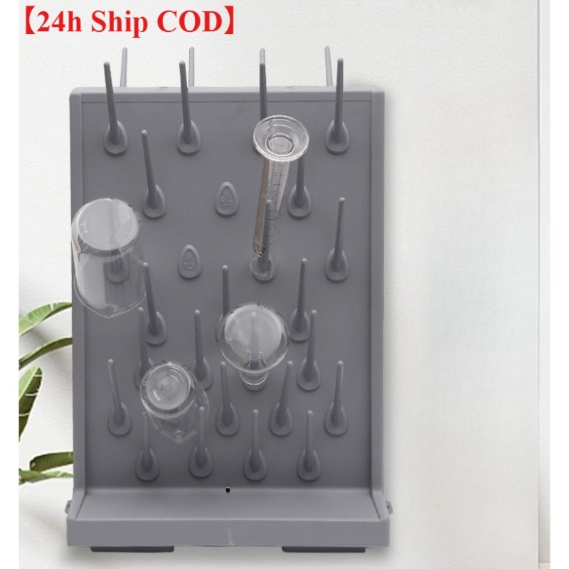 [COD]pp drip Rack for Laboratory - 27 Stick Utensil Drying Rack ...
