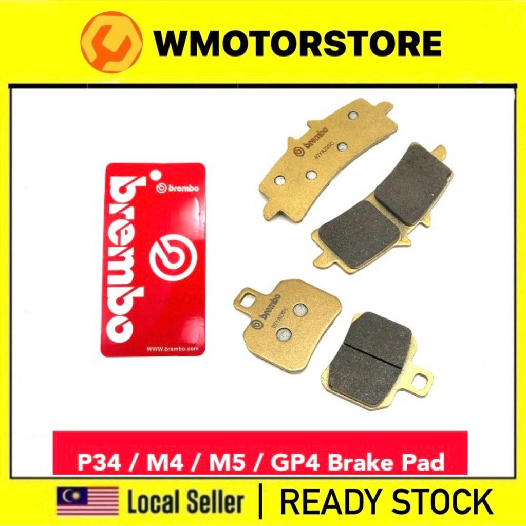 BREMBO P34/GP4/M3/M4/M5 CALIPER BRAKE PAD Y15 LC135 DISC PAD M3 K50 M4 ...