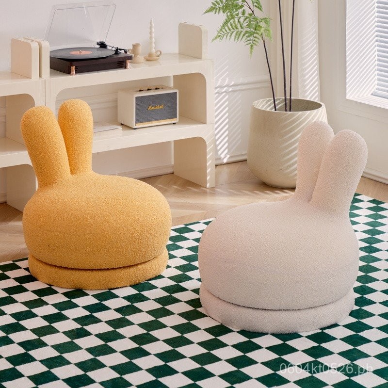 Trendy Cartoon Backrest Chair Rabbit Seat Lamb Fleece Home Single Small ...