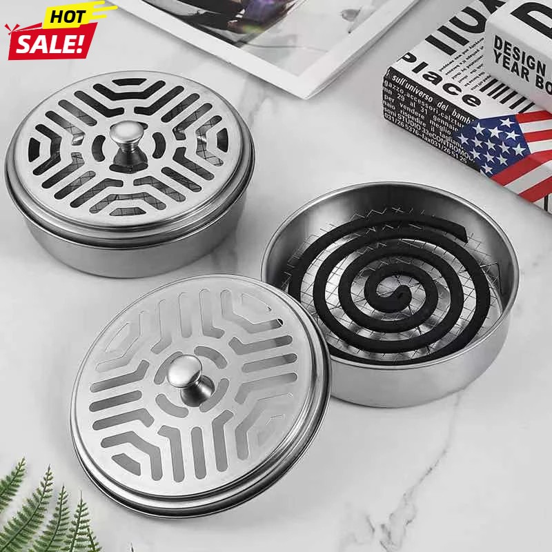 Mosquito Coil Holder Large Metal Repellent Rack With Cover | Shopee ...