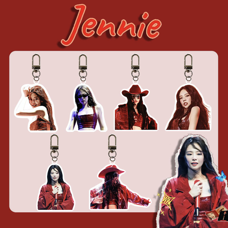 BP JENNIE Coachella Acrylic Key Ring BORN PINK ALBUM Photocard Key ...
