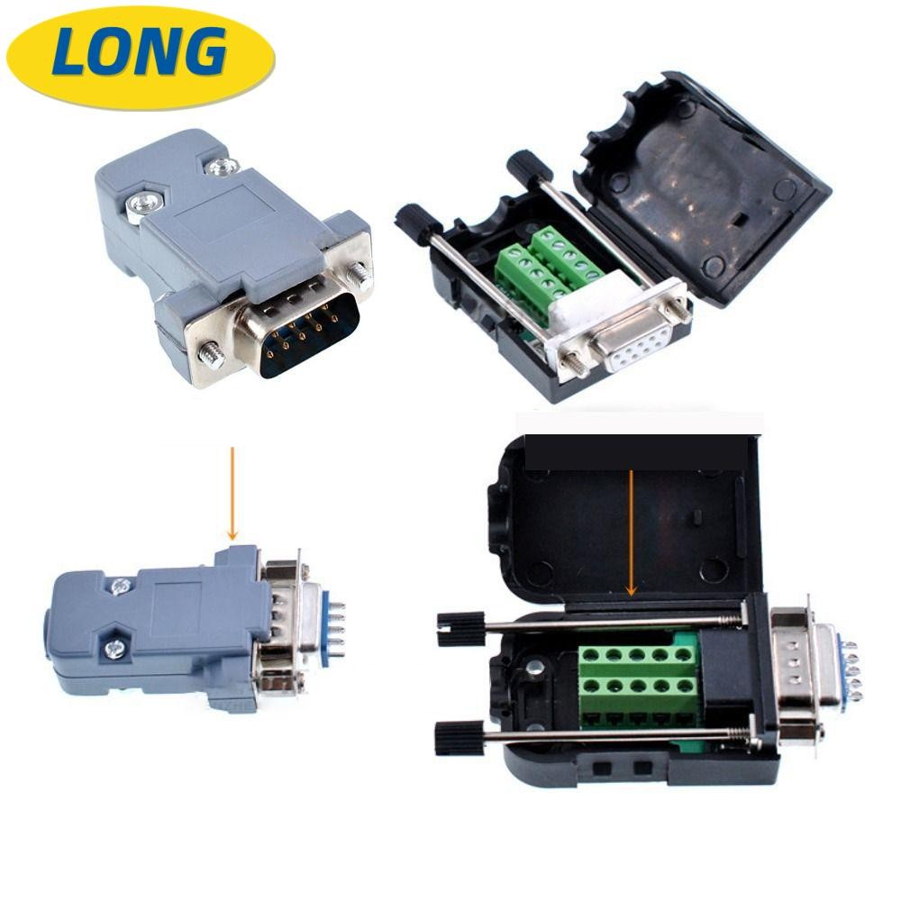 LONNGZHUAN 9 Pin Jack Socket, Protective With Plastic Shell DB9 D-sub ...