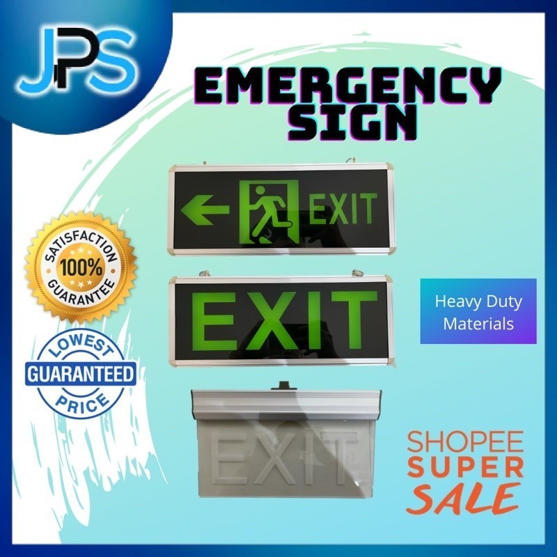 Exit LED Light Sign Office Construction Restaurant Shop Store Building ...