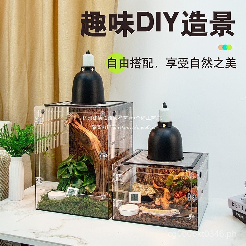 Giant Fat-tailed Gecko Acrylic Climbing Box Tank Breeding Box Horned ...