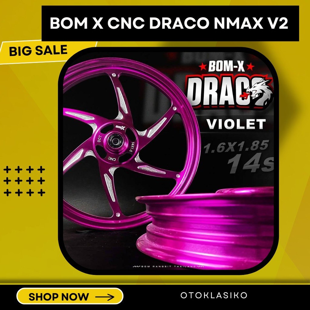 Bom x Bom rangsit Cnc mags Draco 6 spoke nmax 2020 | Shopee Philippines