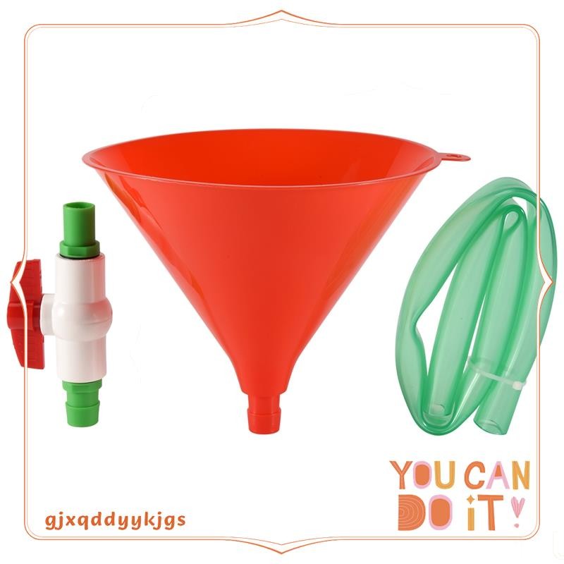 Plastic Filling Funnel Beer Funnel Wine Liquid Pipe Tube Plastic Valve ...