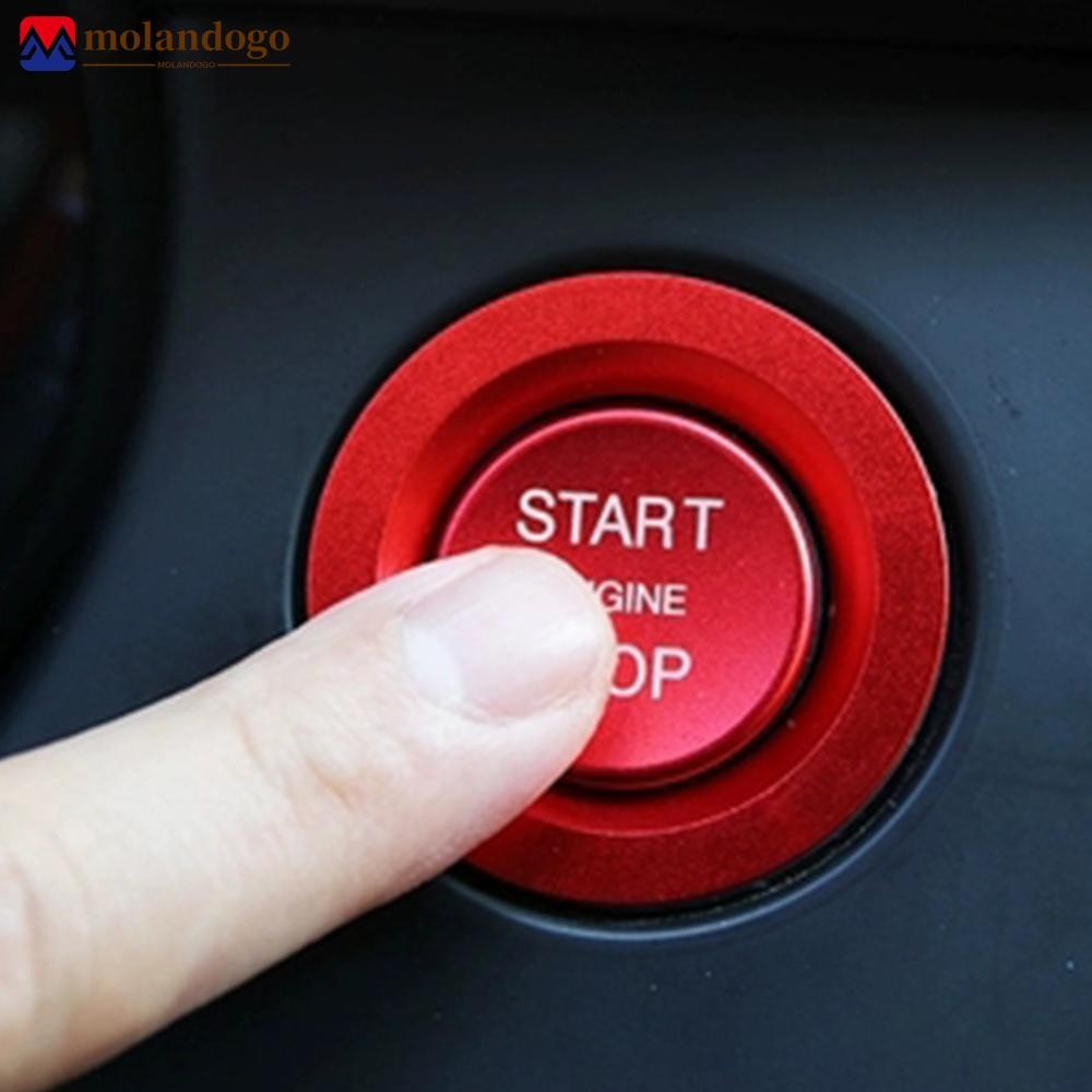 MOLANDOGO Car Start Ignition Engine Start Stop Button Ring Cover Trim ...