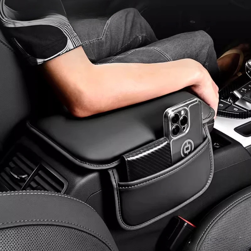 Car Arm Rest Extension Cushion Anti Scratch PU Leather Armrest Cover ...