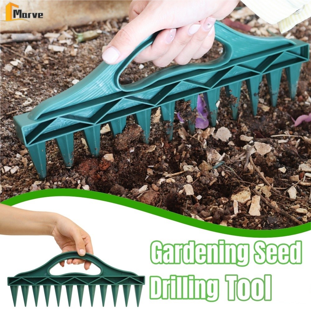 Garden Efficient Soil Loosening Sowing Rake - Garden Drilling Planting ...