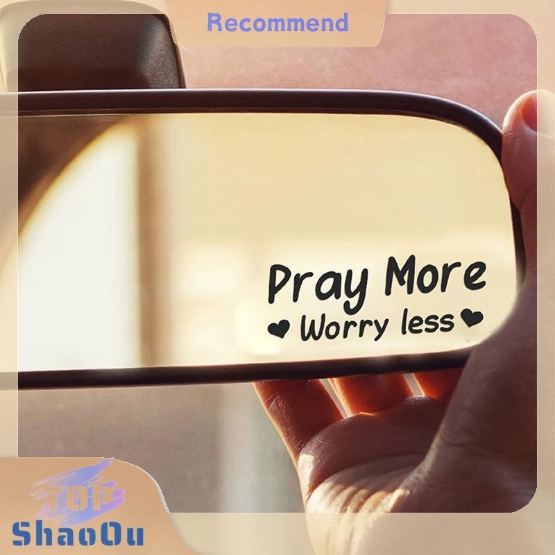 ShaOu Pray Worry Less Mirror Decal, Car Decals For Women, Faith Mirror ...