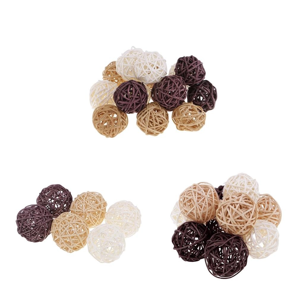 [arutoxa3l] 15pcs/3cm Natural Wicker Rattan Balls Wedding Wood Twig ...
