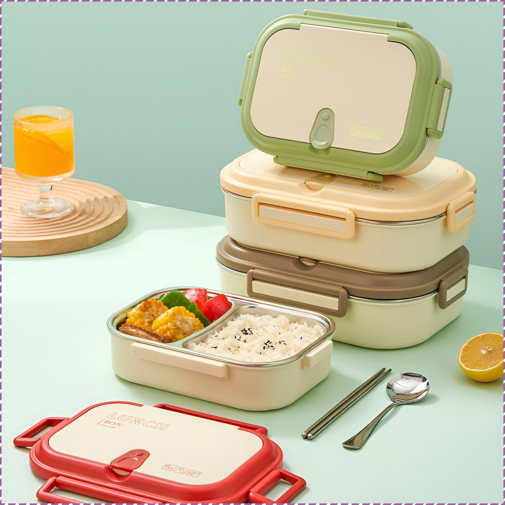Lunch Box Microwaveable High Temperature Resistance Compartmentalized ...