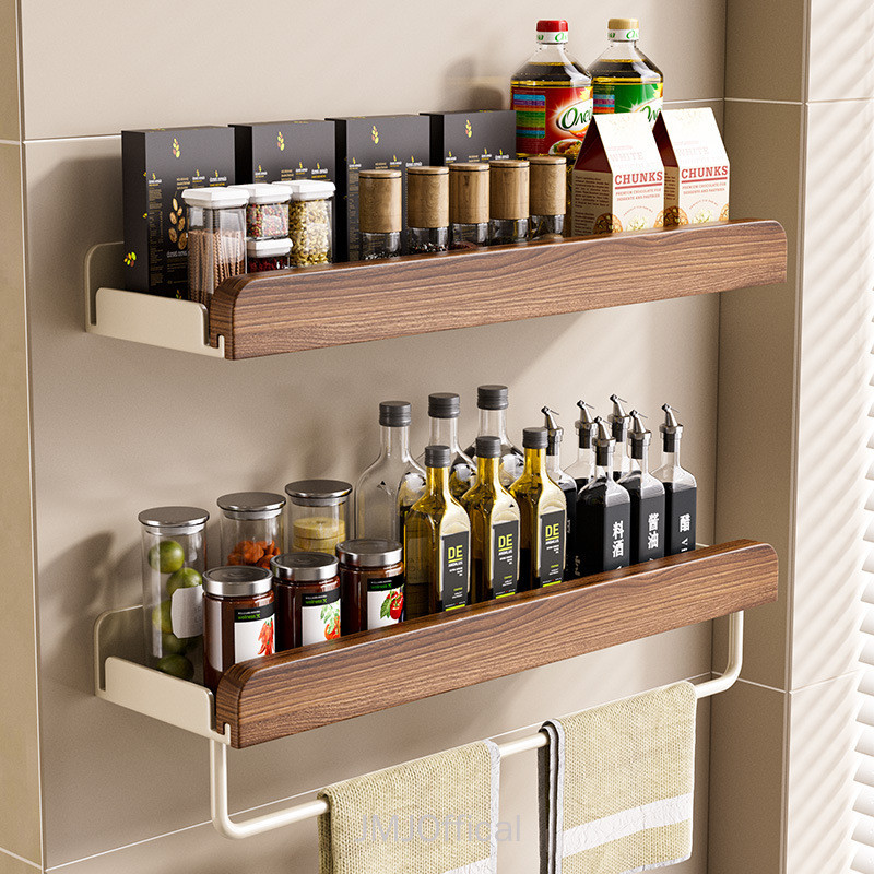 Kitchen Multifunctional Shelf Wall-Mounted Seasoning Rack Knife Rack ...