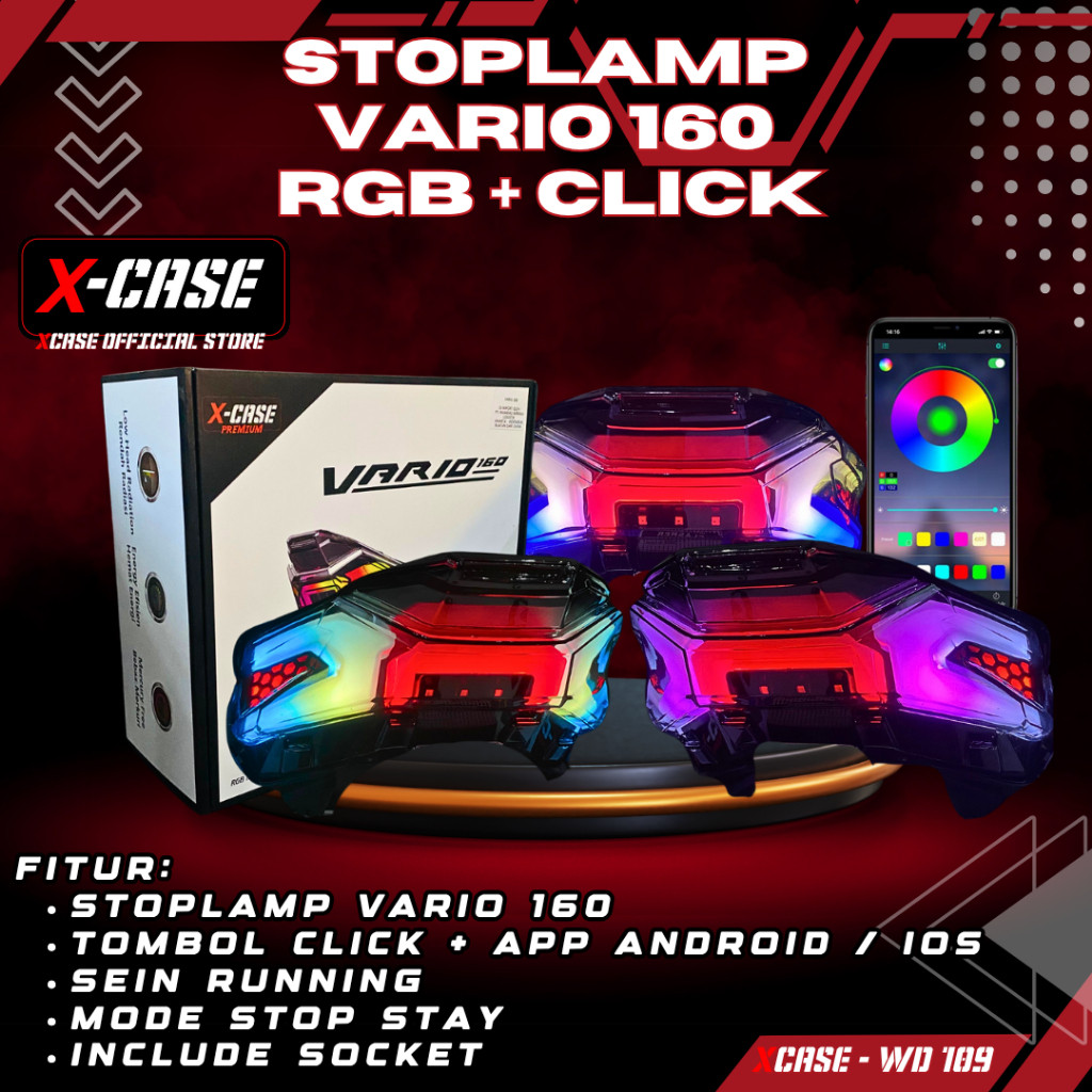 TOMBOL X-Case Stop Light Vario 160 CBS ISS Lazy Rgb Click Button Plus ...
