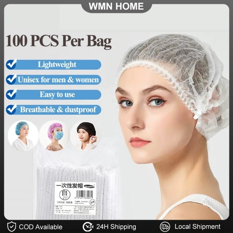 100pcs Disposable Surgical Cap - Hair Net (Caterpillar Cap) (O.R. Cap