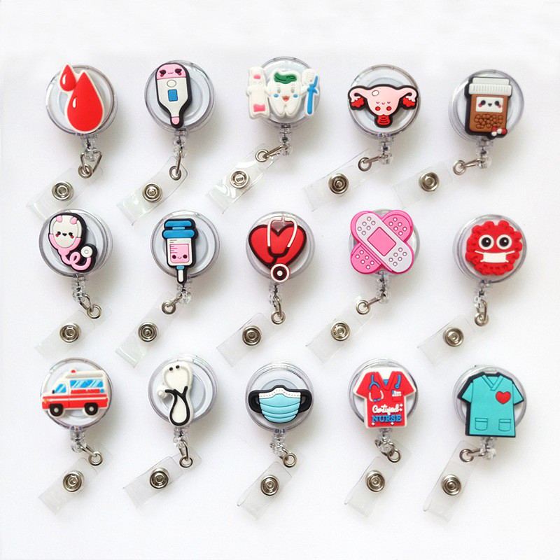 New Nurse Chest Card Buckle Easy Pull Buckle Telescopic Buckle Doctor ...