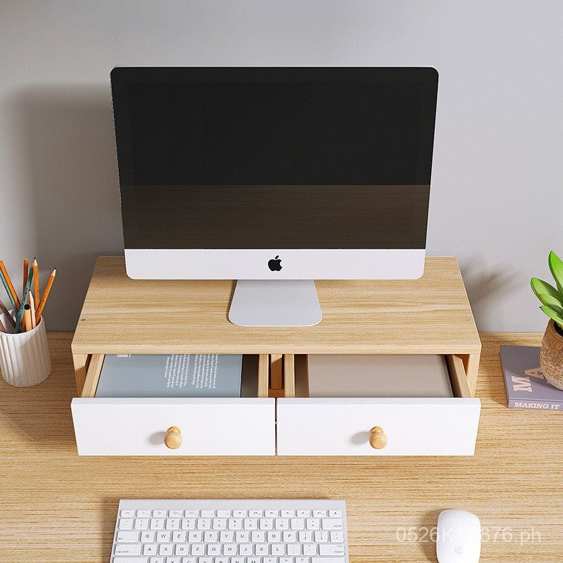 Height Adjustable Computer Desk Monitor Stand Base Desktop Organizer ...