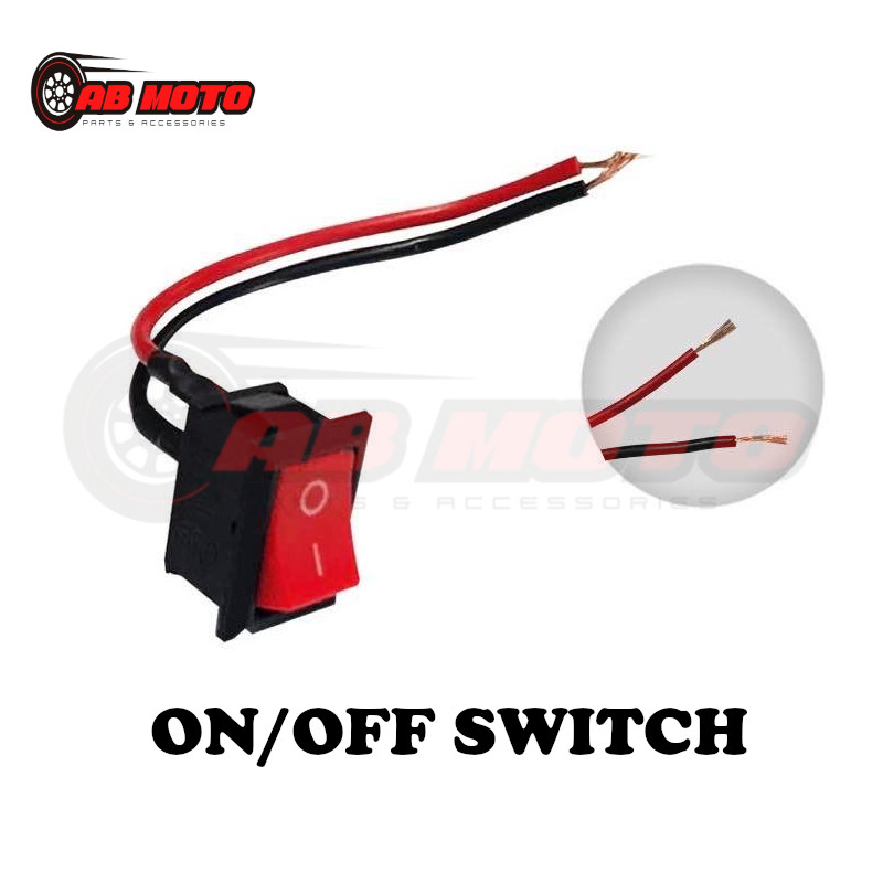ABmoto Motorcycle 2 Way Power Rocker Gear ON/OFF Switch with wire on ...