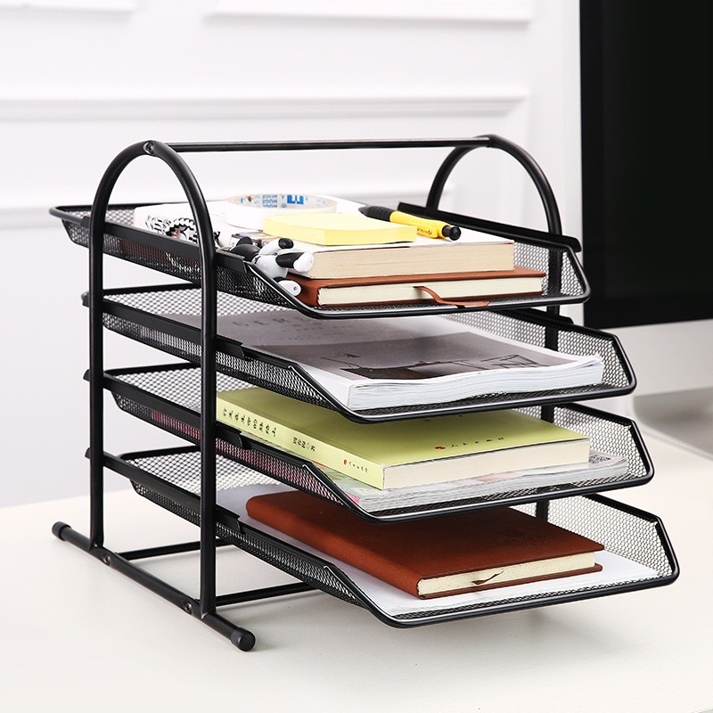 Iron mesh four-layer file rack file tray file box 9204 information ...