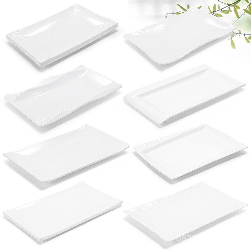 Plates Individual Hot Pot Restaurant Side Dishes Plastic Rectangular ...