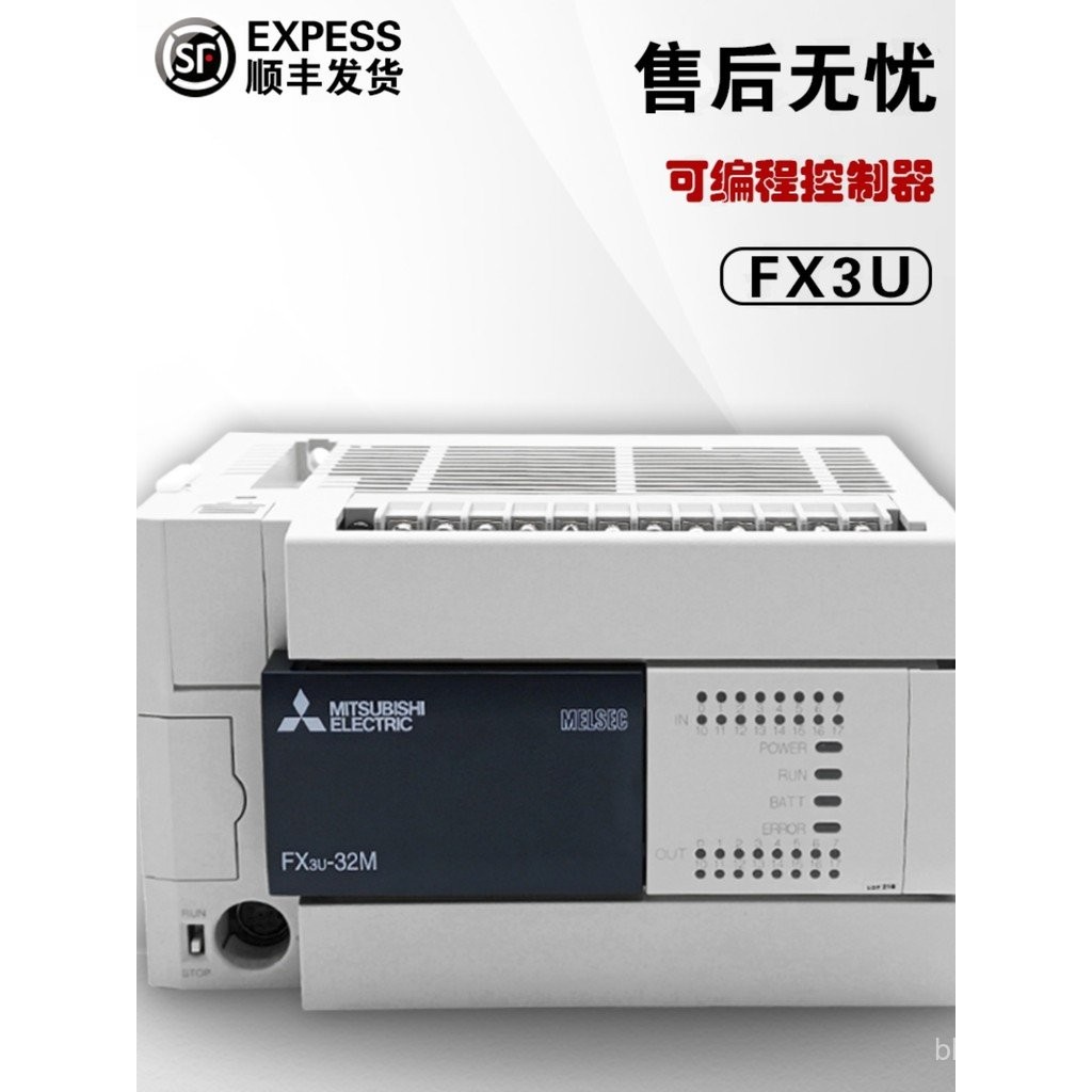 Original Mitsubishi Plc Fx3u 48mt Es A16 32 64 80 128mr Programmable