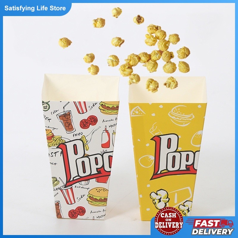 50pcs Popcorn Box Popcorn Bowls Popcorn Containers Popcorn Paper Bags ...