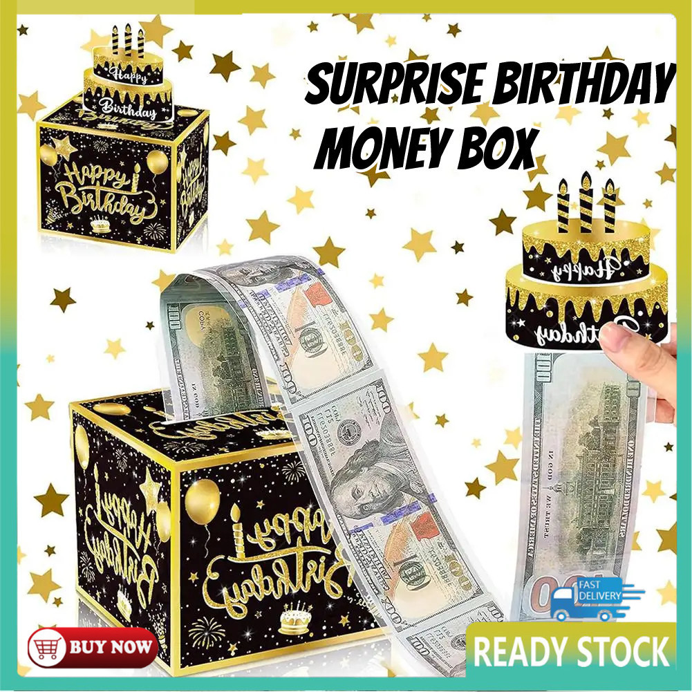 Birthday Money Pull-Out Gift Box Surprise Box with Pull out Card Set ...