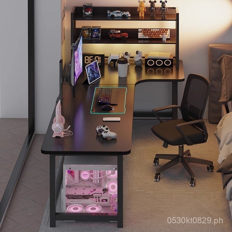 Office Desk Desktop Desk Bedroom Simple Gaming Desk Home Desk Double ...
