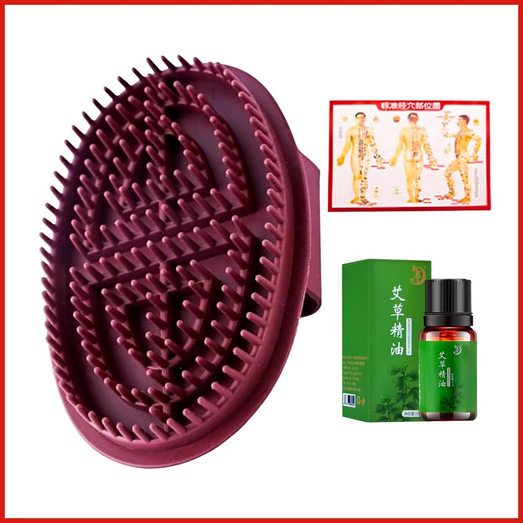 Meridian Pressure Brush, Handheld Wooden Massager Body Brush, Wooden